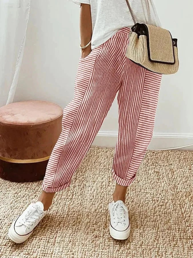 Arielle | Trendy Striped Trousers