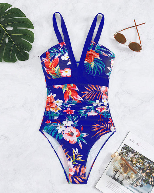 Zahara |  Floral Tummy Covering Swimsuit