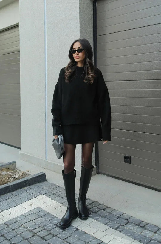 Camellia | Heathered Sweater & Skirt Duo