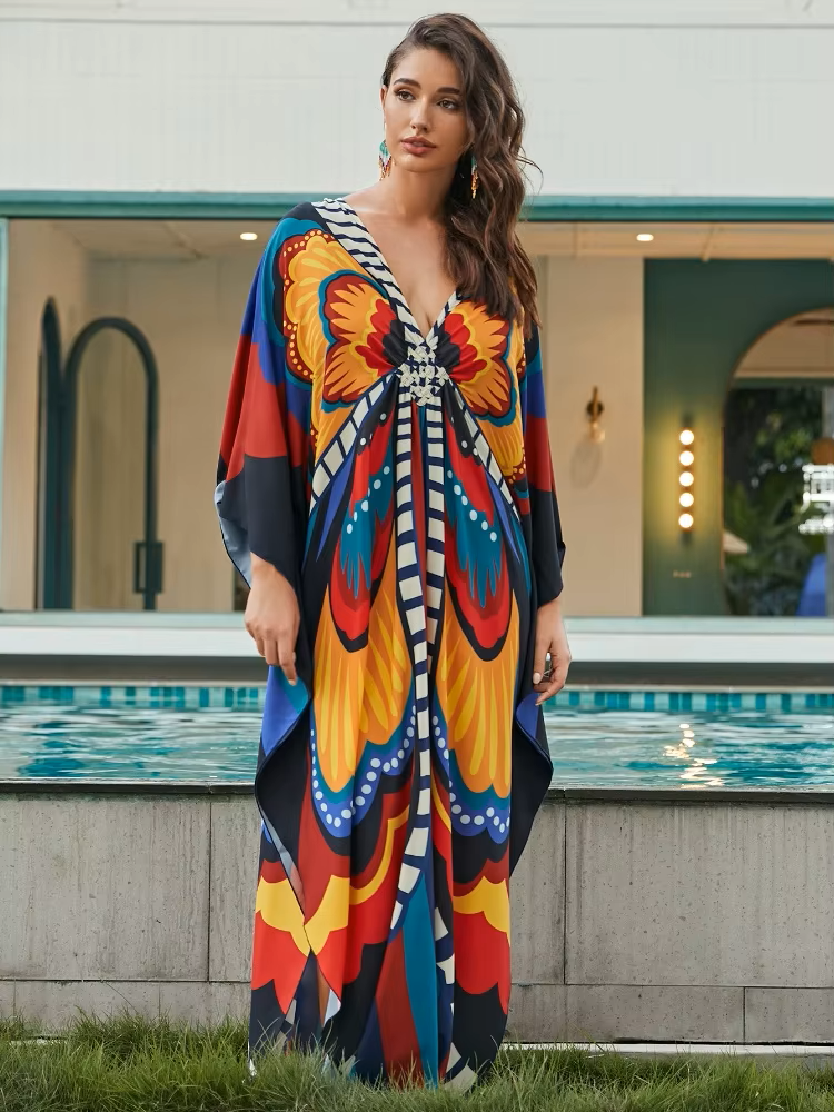 Catalina | Tropical Resort Bamboo Maxi Dress