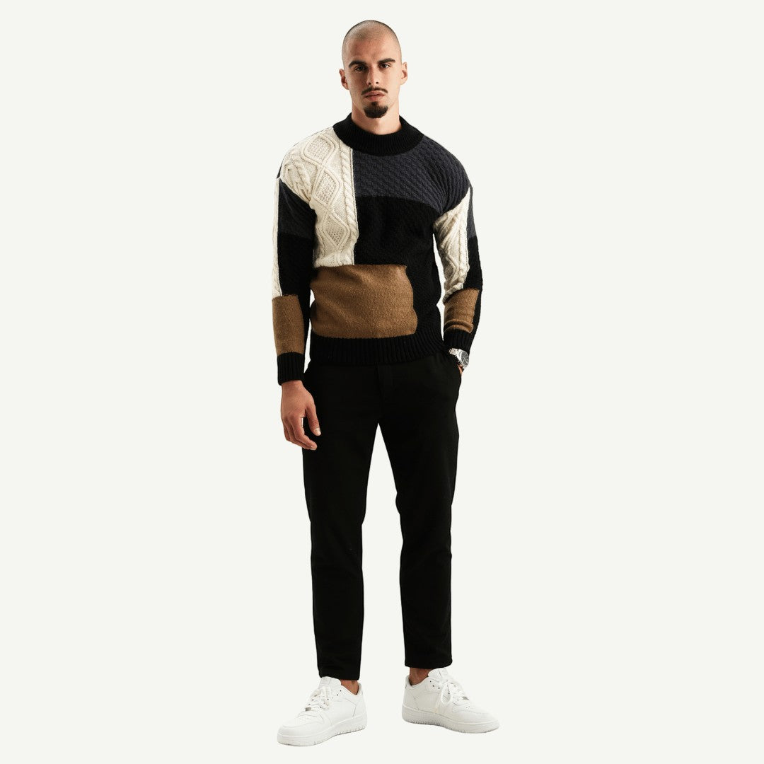 Apollo - Stylish Patchwork Sweater