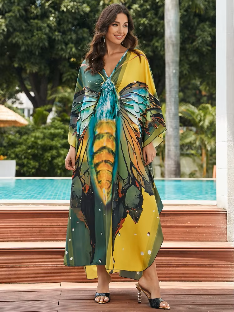 Daelyn | Tropical Resort Bamboo Maxi Dress