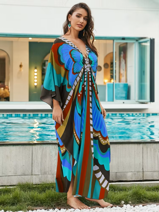 Damara | Tropical Resort Bamboo Maxi Dress