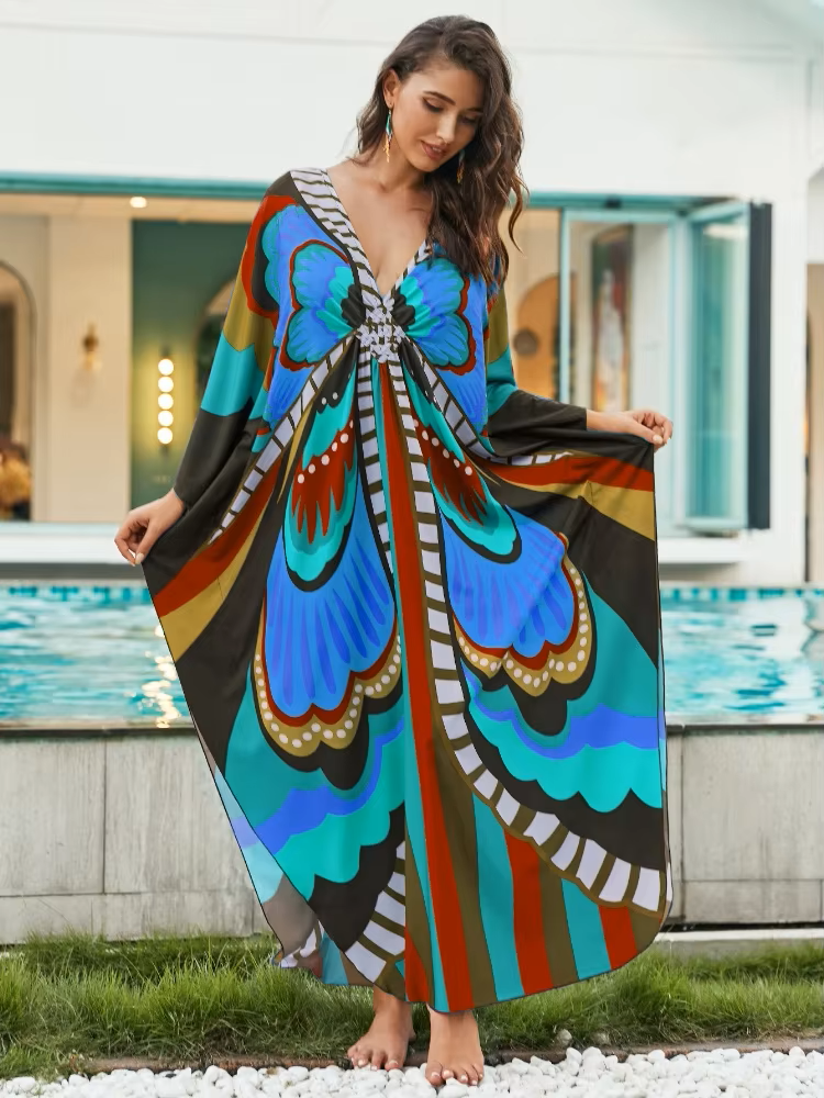Damara | Tropical Resort Bamboo Maxi Dress