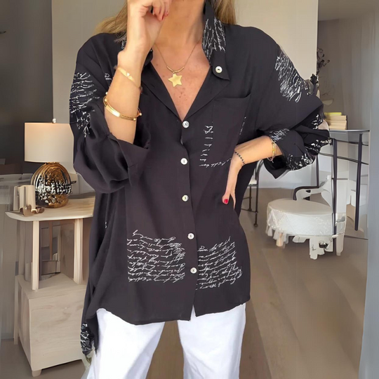 Carla | Handwritten Button-Up Shirt