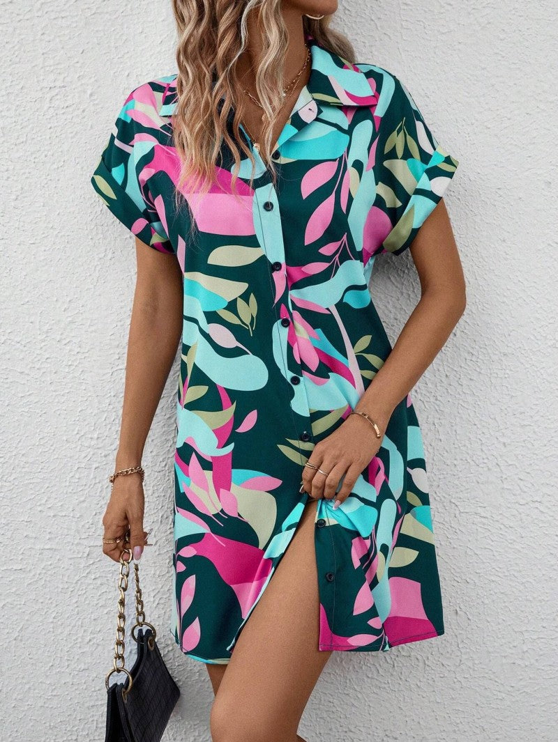 Tiana | Printed Button Down Dress