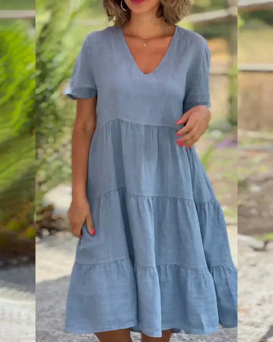 Zinnia | Casual Summer V-neck Dress
