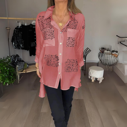 Carla | Handwritten Button-Up Shirt