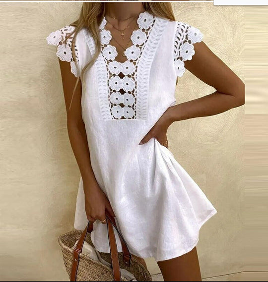 Mikayla | Floral Lace Detail Dress