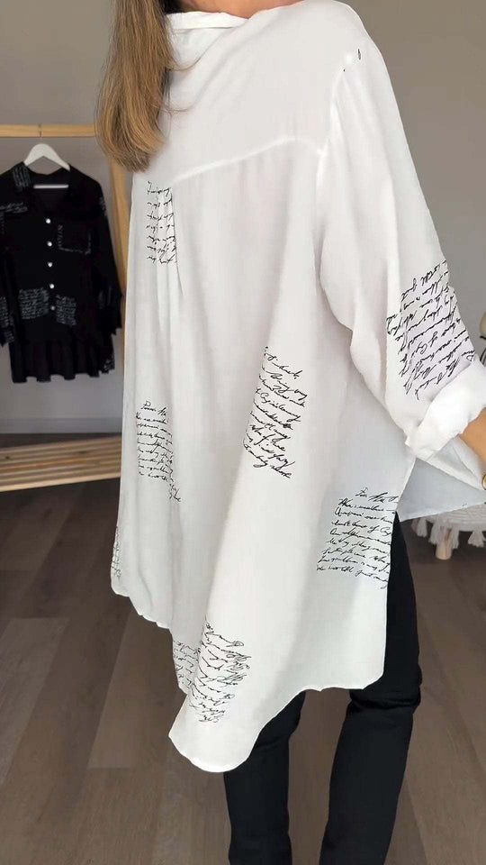 Carla | Handwritten Button-Up Shirt