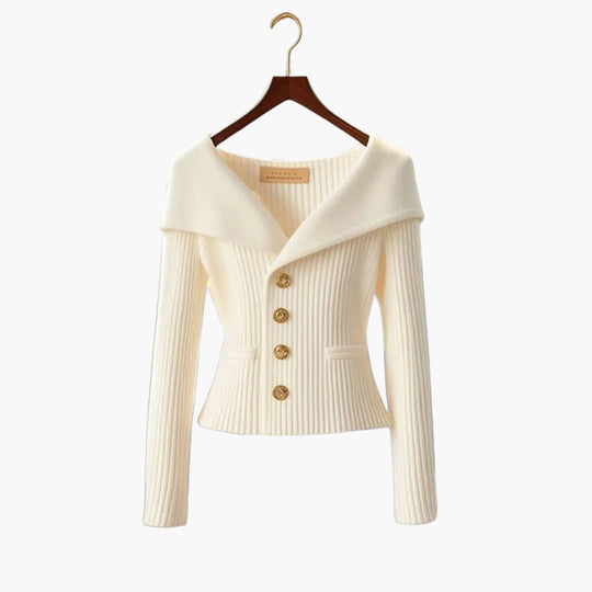 Gwenyth | Ribbed Button-Up Cardigan