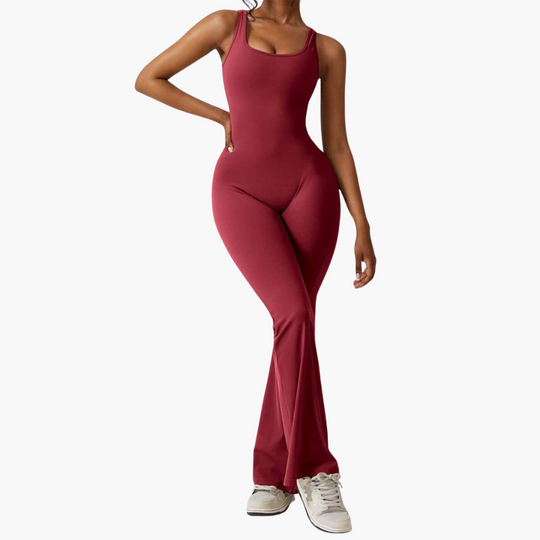 Darla | Stylish V-Back Flared Jumpsuit