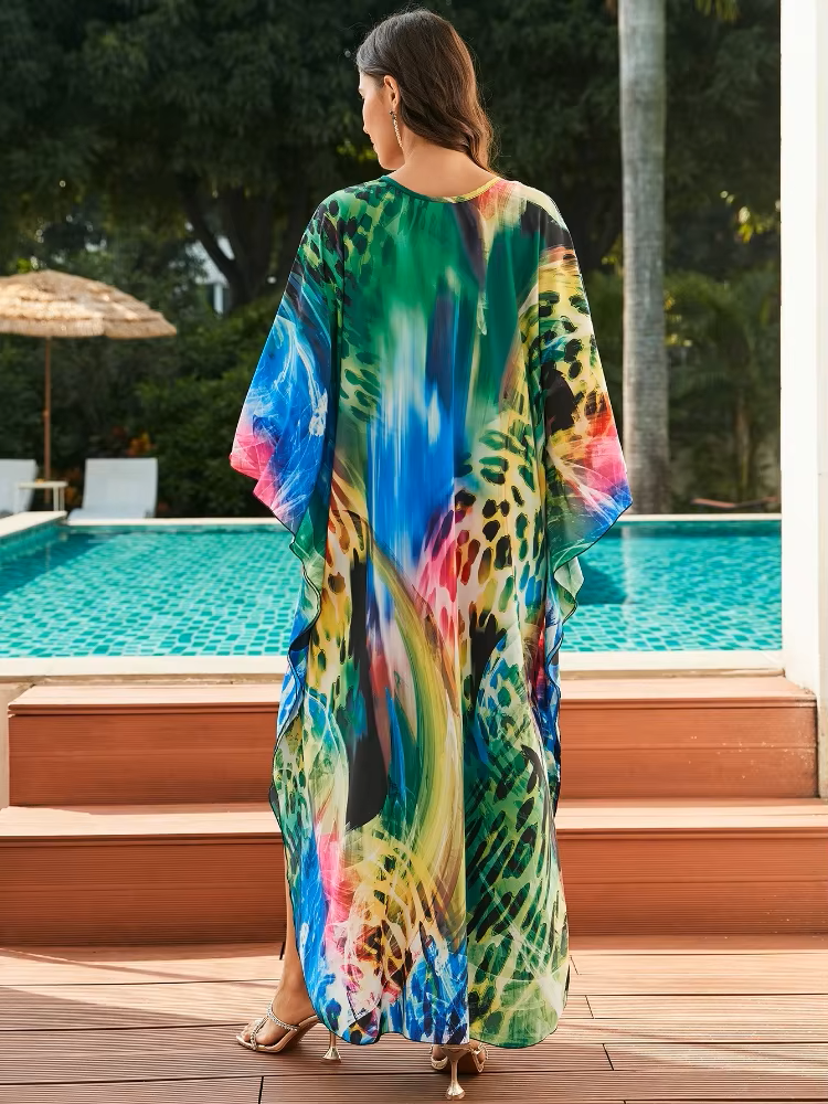 Amabel | Tropical Resort Bamboo Maxi Dress