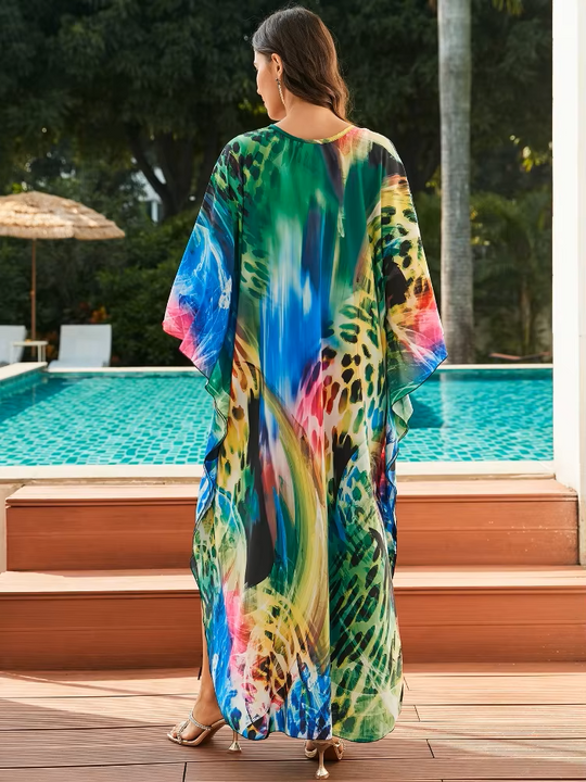 Amabel | Tropical Resort Bamboo Maxi Dress