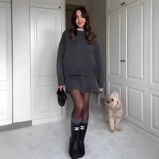 Ellis | Chic Sweater Skirt Ensemble