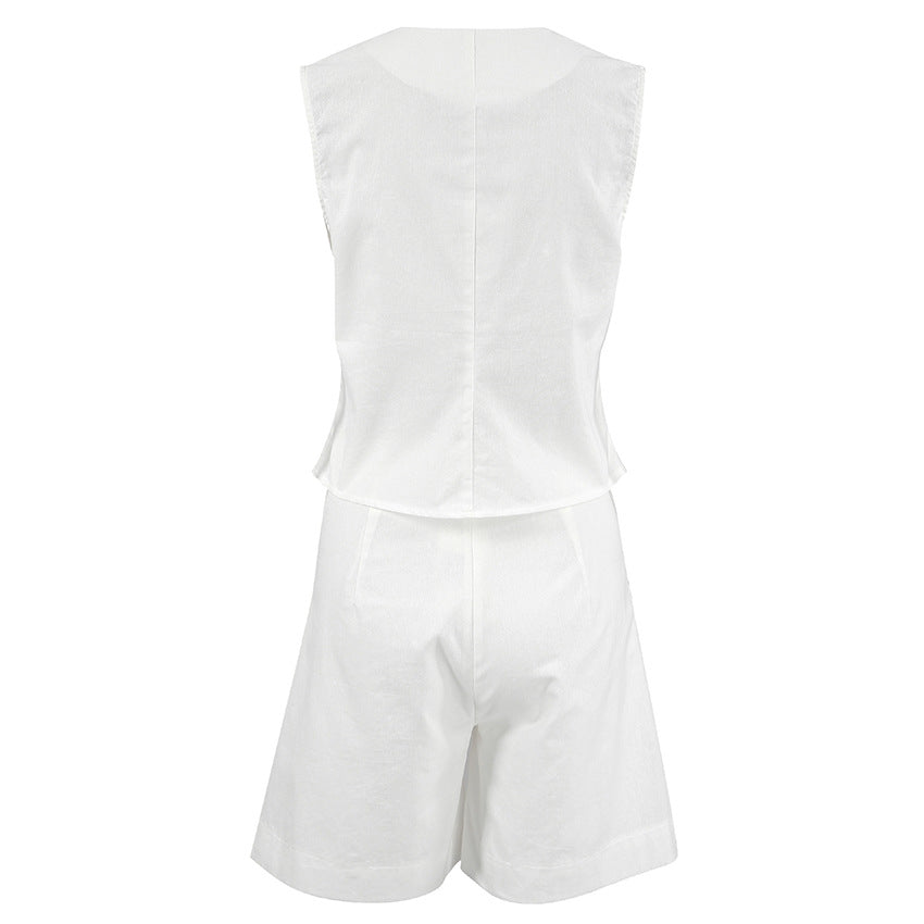 Cyrene | Tailored Vest and Shorts Set