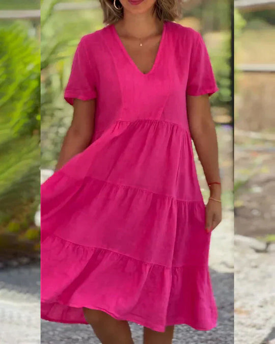 Zinnia | Casual Summer V-neck Dress