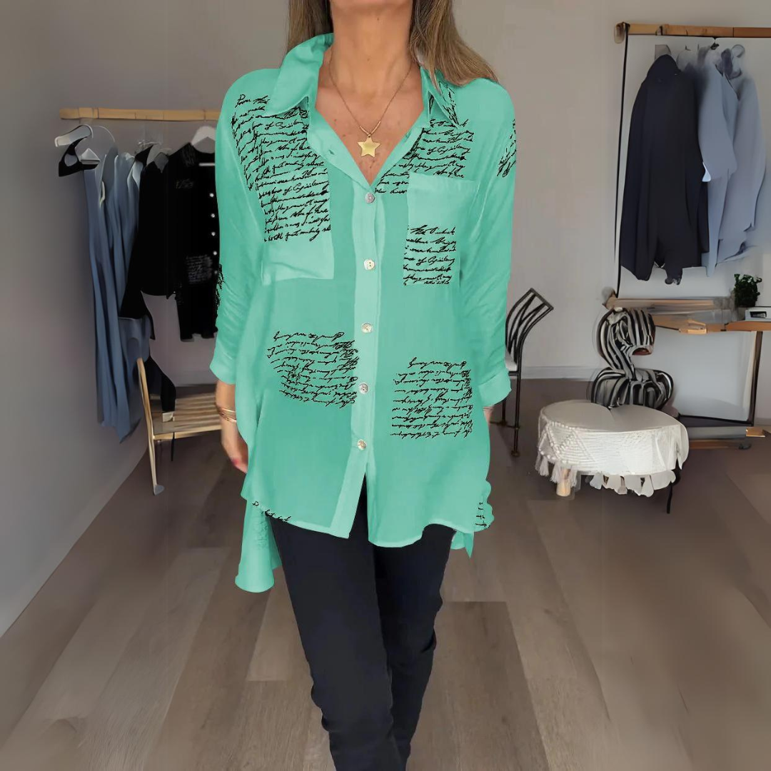 Carla | Handwritten Button-Up Shirt