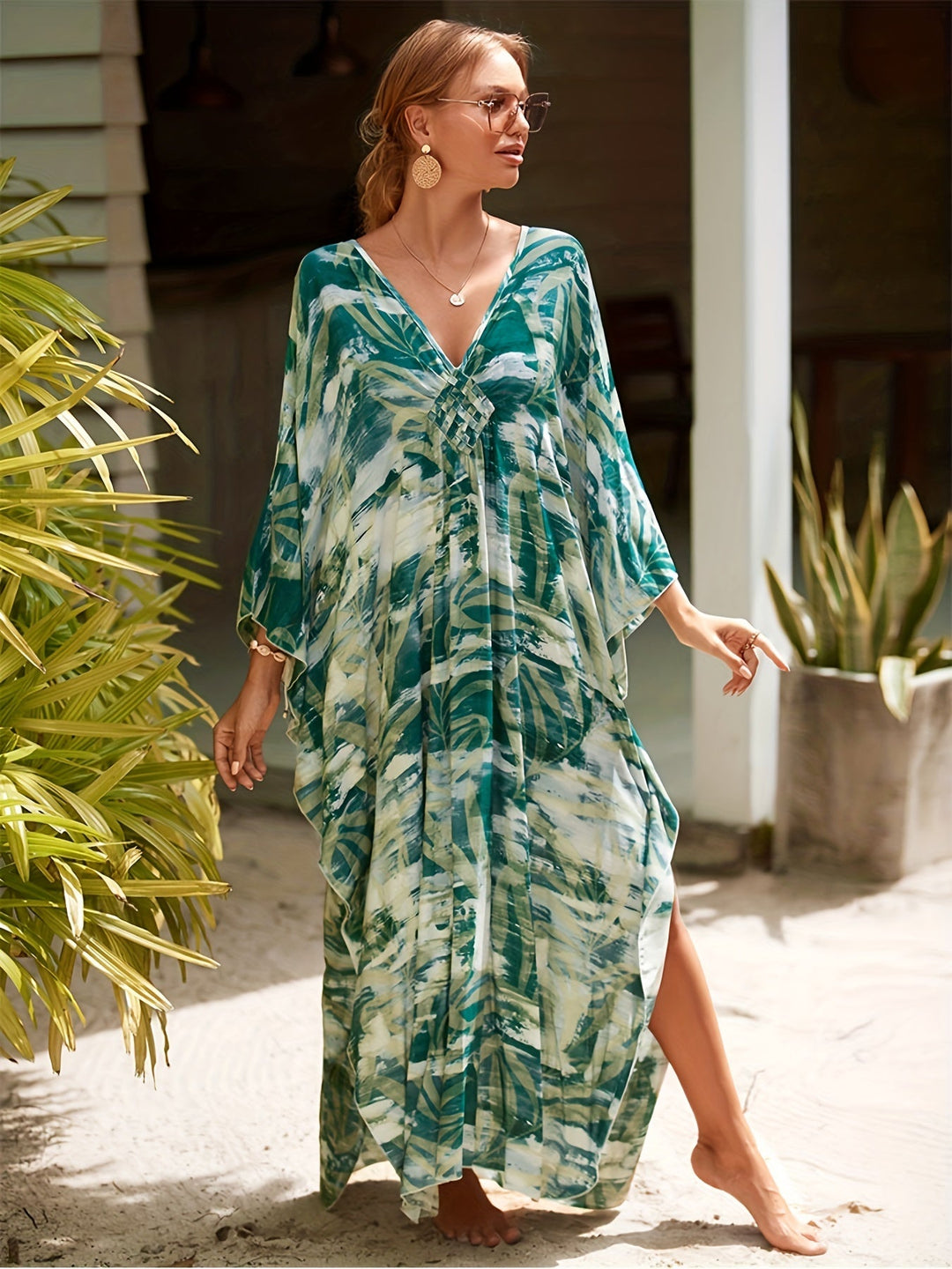 Wilda | Tropical Resort Bamboo Maxi Dress