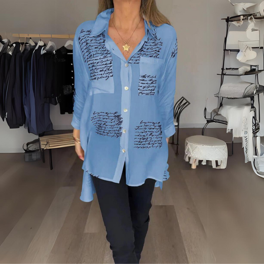 Carla | Handwritten Button-Up Shirt