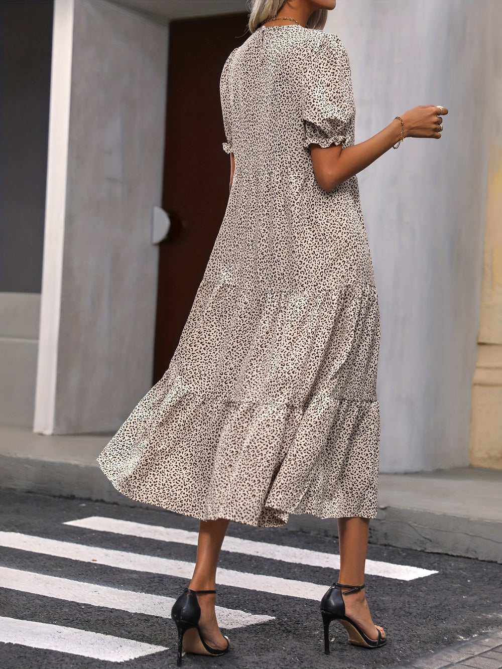Acadia | Tiered Puff Sleeve Dress