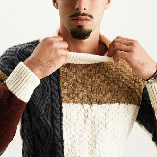 Apollo - Stylish Patchwork Sweater