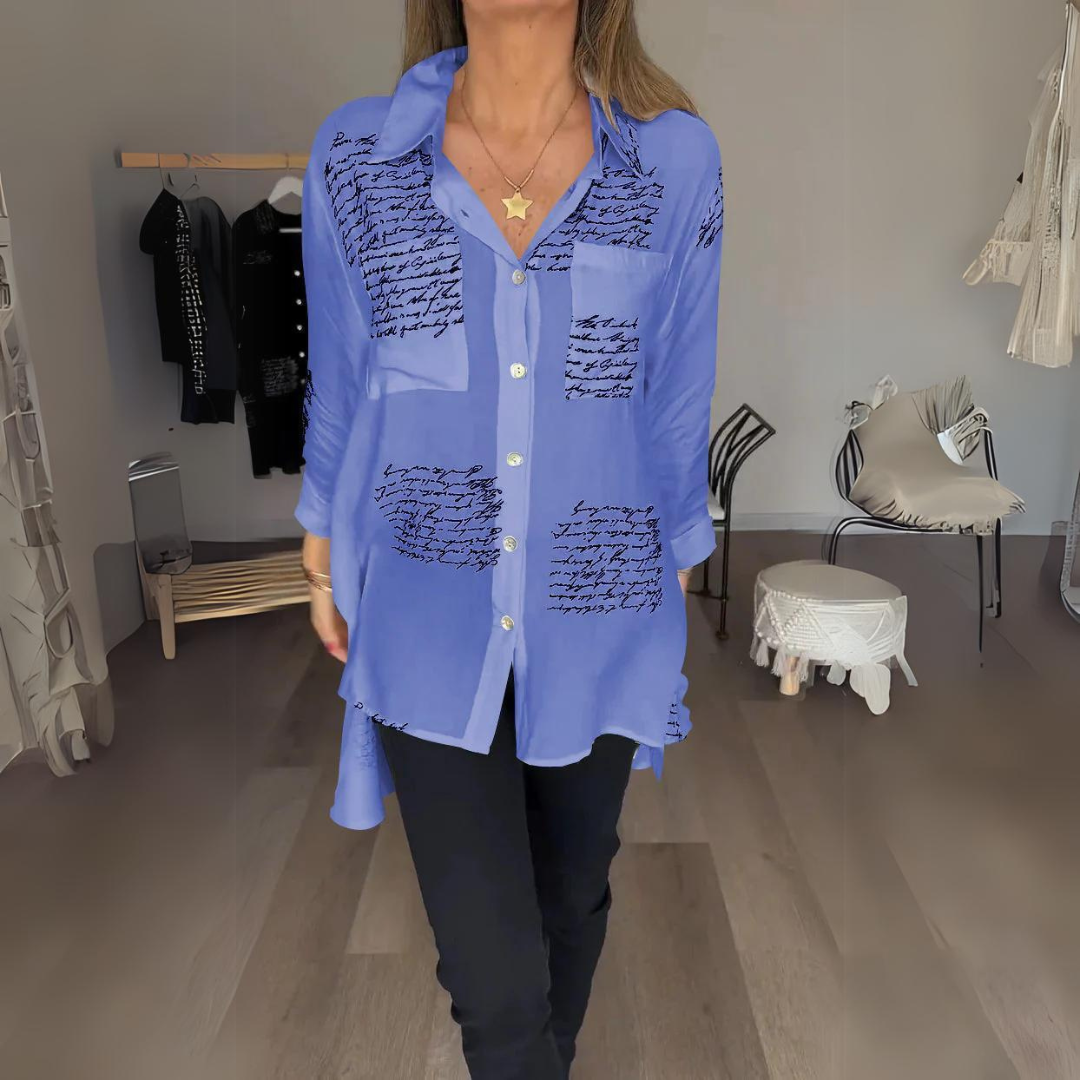 Carla | Handwritten Button-Up Shirt
