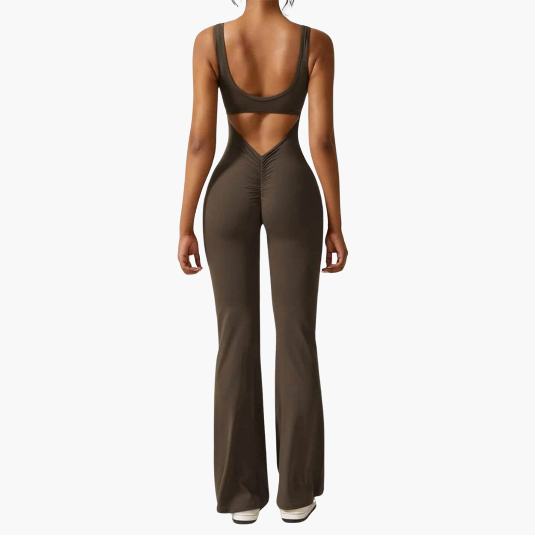 Darla | Stylish V-Back Flared Jumpsuit