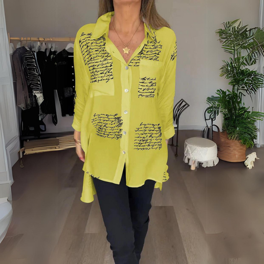 Carla | Handwritten Button-Up Shirt