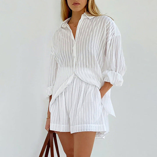 Zadie | Breezy Button-Up and Shorts Set