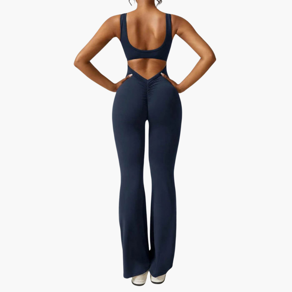 Darla | Stylish V-Back Flared Jumpsuit