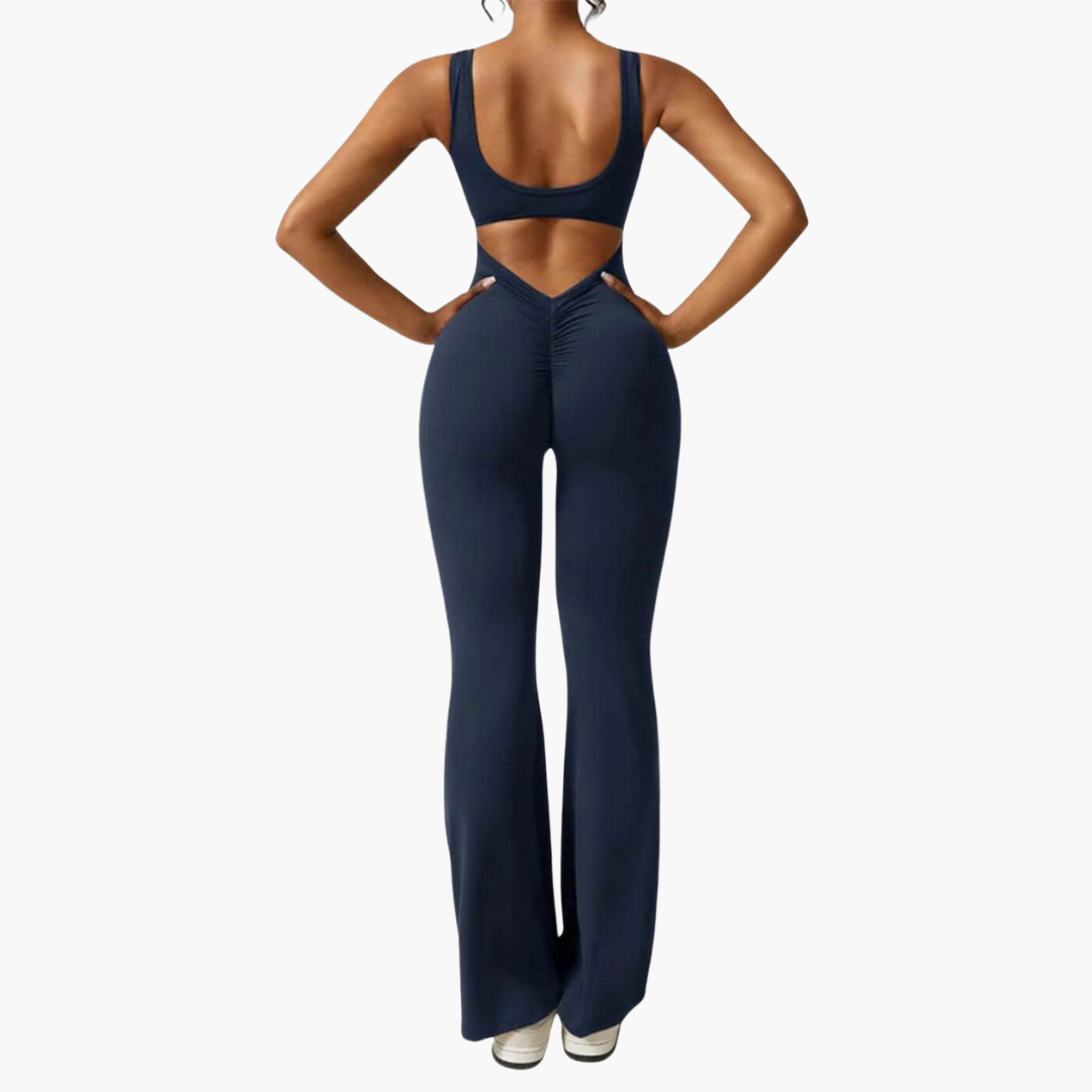 Darla | Stylish V-Back Flared Jumpsuit