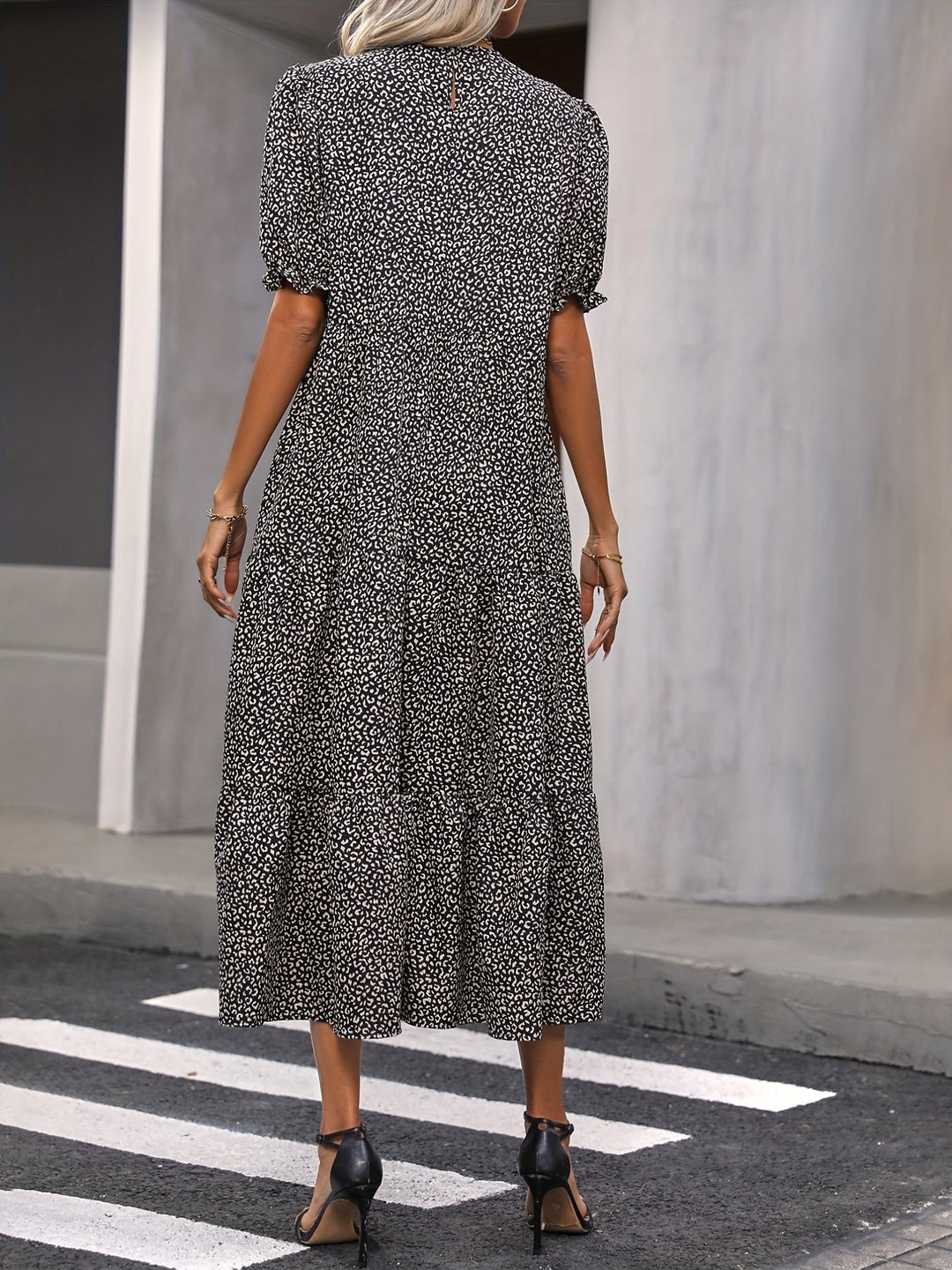 Acadia | Tiered Puff Sleeve Dress