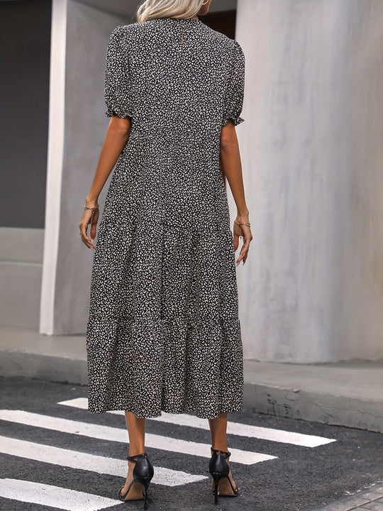 Acadia | Tiered Puff Sleeve Dress