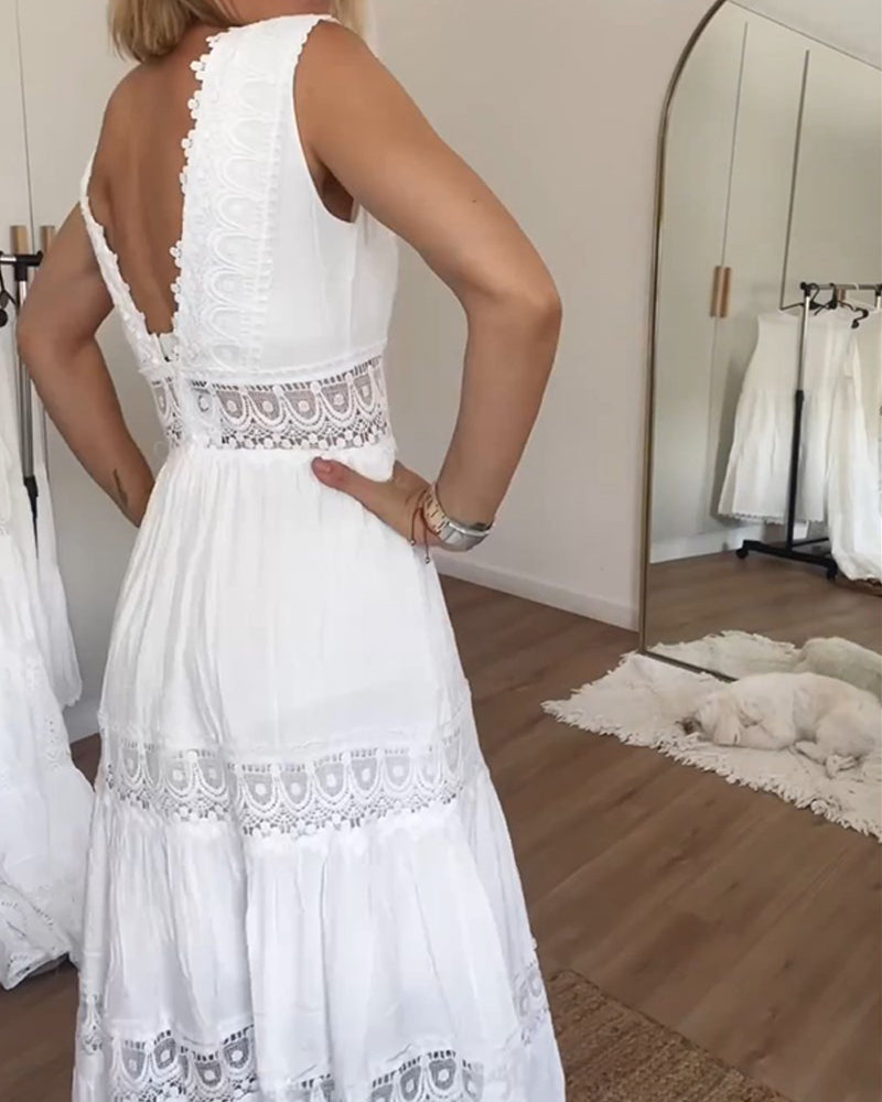 Aislinn | Lace V-Neck Cami Dress