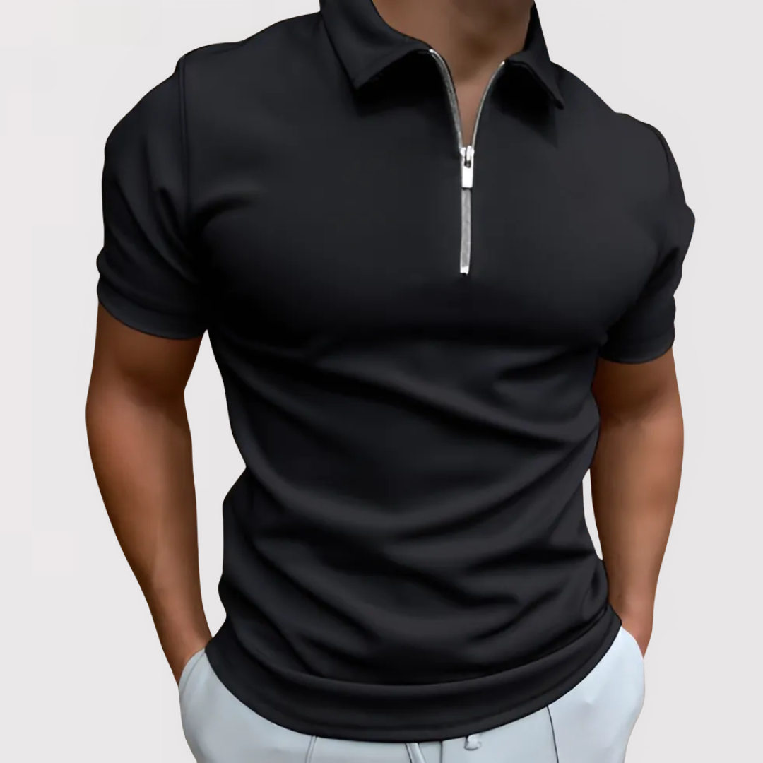 Caleb | Modern Zipped Polo Shirt