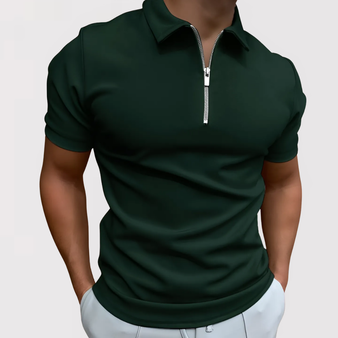 Caleb | Modern Zipped Polo Shirt