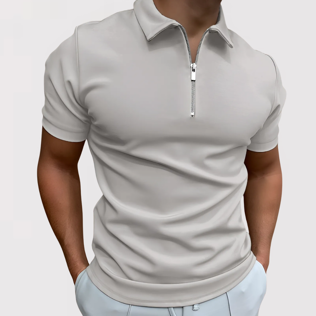Caleb | Modern Zipped Polo Shirt
