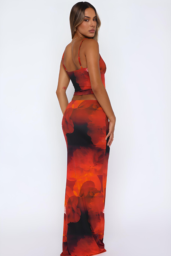 Synthea | Floral Maxi Skirt & Top Set