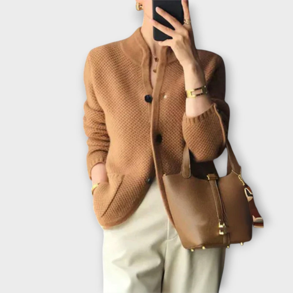 Sophie | Quilted Button Cardigan