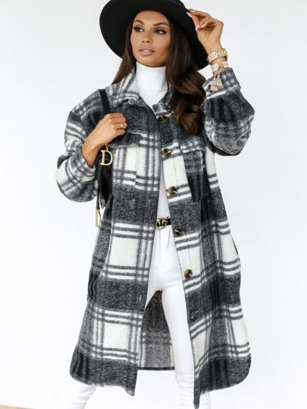 Kaitlynn | Oversized Plaid Jacket