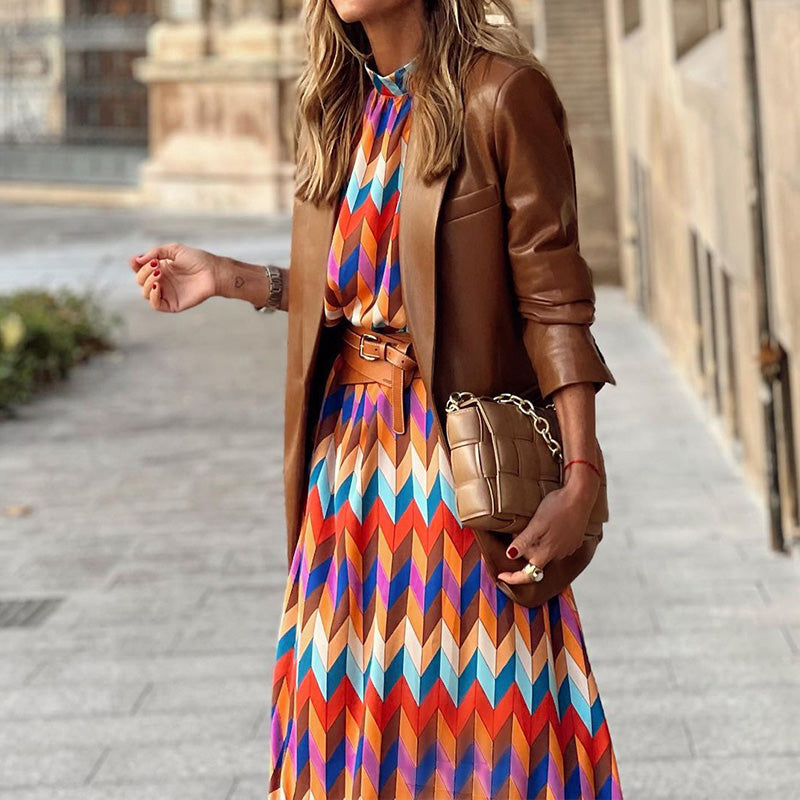 Mariella | Vibrant Geometric Dress
