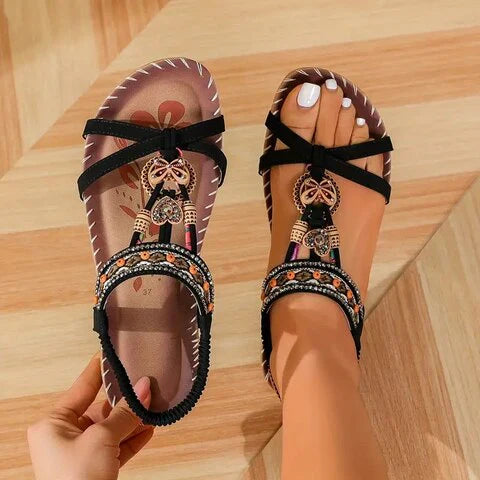 Demetria | Boho Flat Sandals