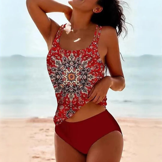 Taliah | Printed Tummy Covering Tankini