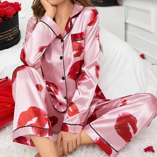 Piper | Lip Print Pajama Set