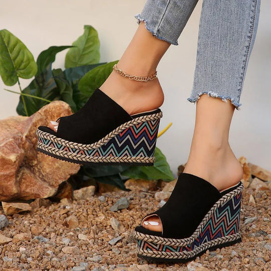 Zyphora |  Boho Wedge Sandals
