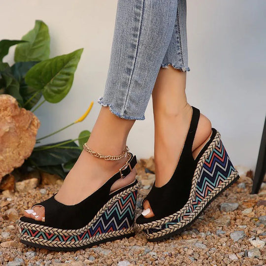 Zyphora |  Boho Wedge Sandals