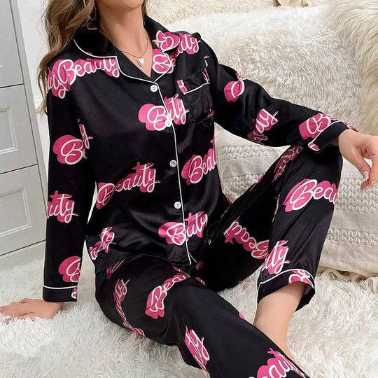 Stephanie | Cute Cat Print Pajama Set