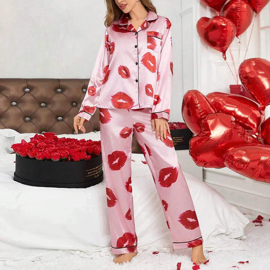 Piper | Lip Print Pajama Set