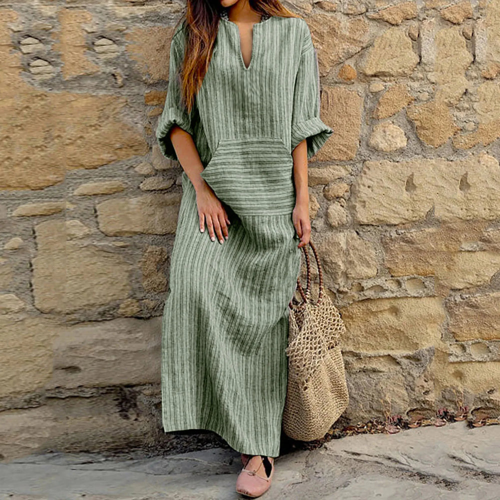 Zia | Striped Maxi Dress